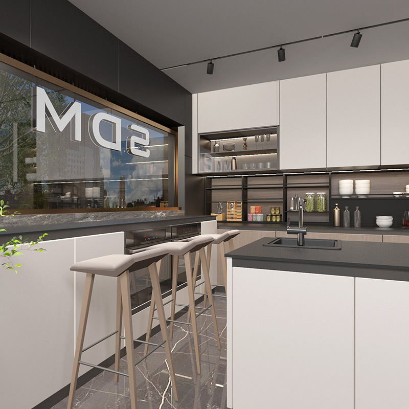 佛山厂家不锈钢整体橱柜定制简易304不锈钢厨柜整体厨房橱柜碗柜