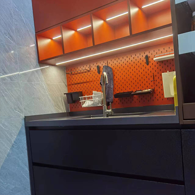 厂家批发来图不锈钢整体厨房橱柜设计装修不锈钢橱柜经济型阳台柜