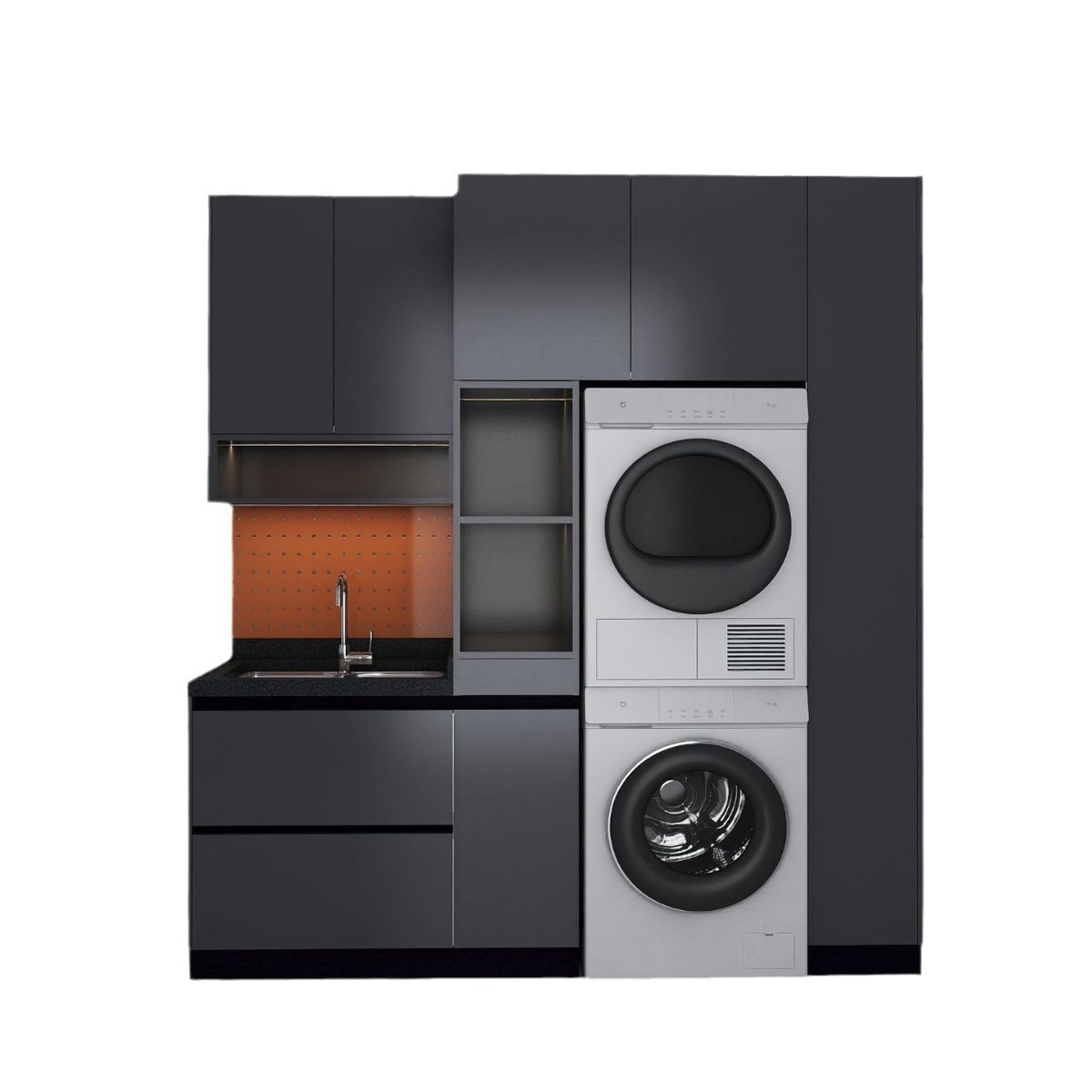 厂家批发来图不锈钢整体厨房橱柜设计装修不锈钢橱柜经济型阳台柜