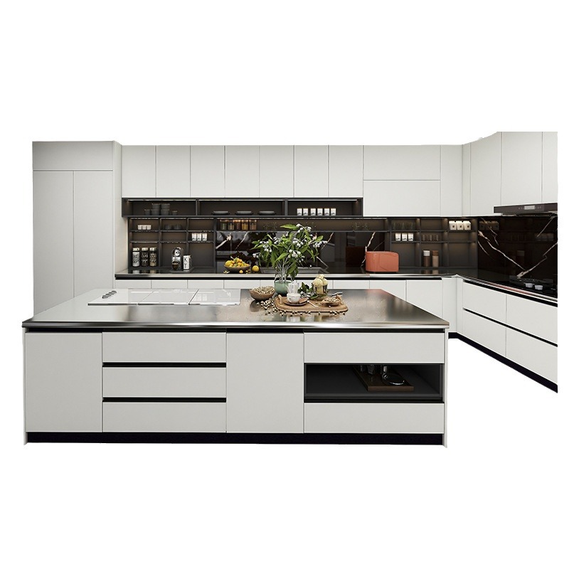 佛山厂家供应一站式灶台水槽一体橱柜 灶台柜厨房柜家用整体厨房