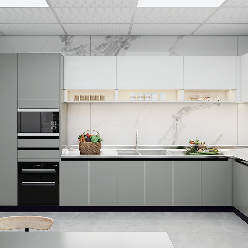 佛山厂家全屋加工整体橱柜 斯德姆不锈钢橱柜 现代简约家用灶台柜