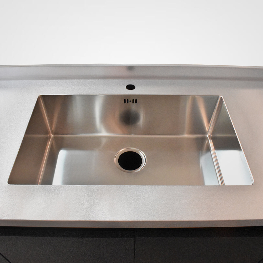 佛山厂家供应整体不锈钢橱柜 家用灶台柜碗柜水槽定制不锈钢橱柜