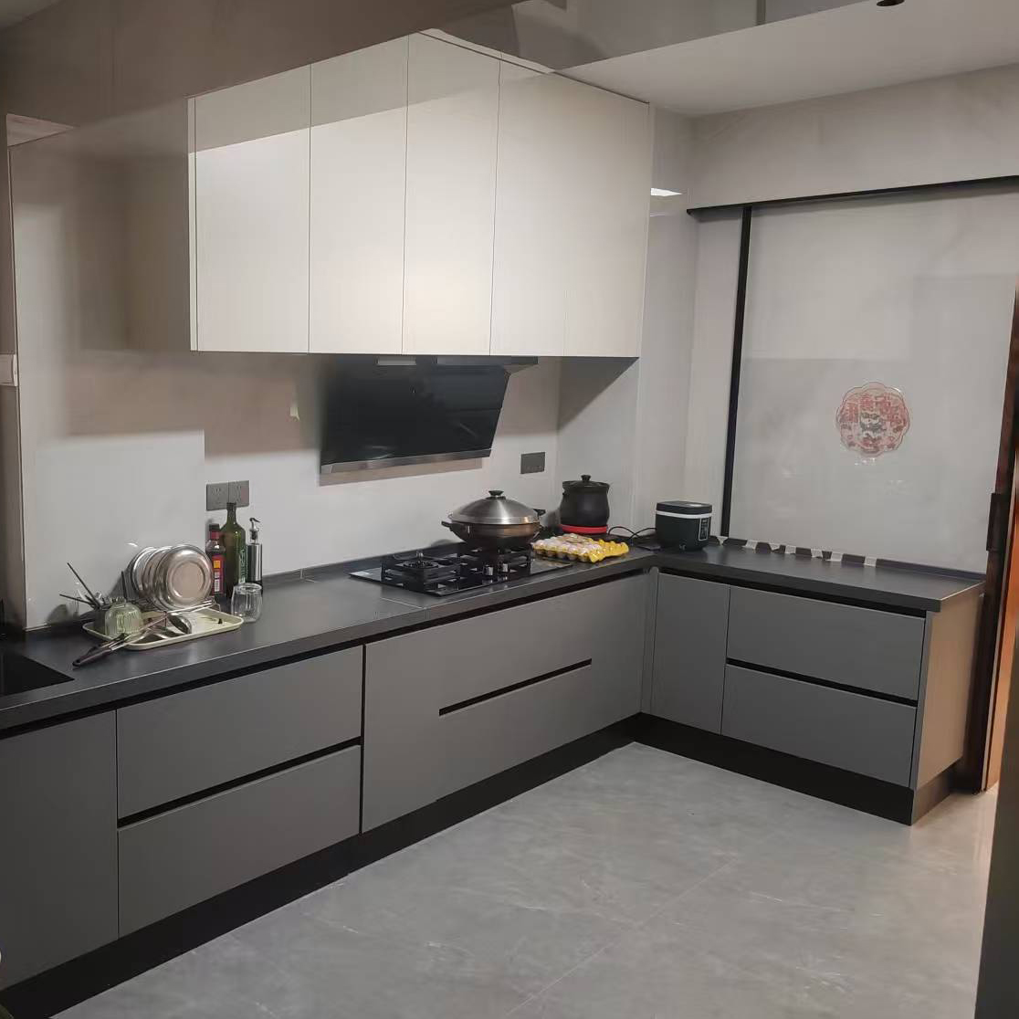 高端整体不锈钢橱柜定制自建房家装工程厨柜跨境外贸橱柜