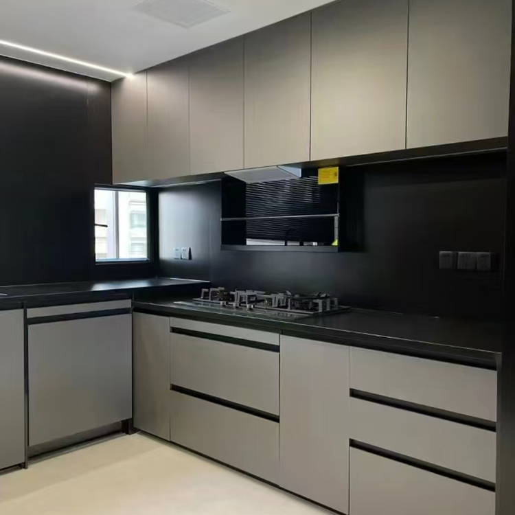 高端整体不锈钢橱柜定制自建房家装工程厨柜跨境外贸橱柜