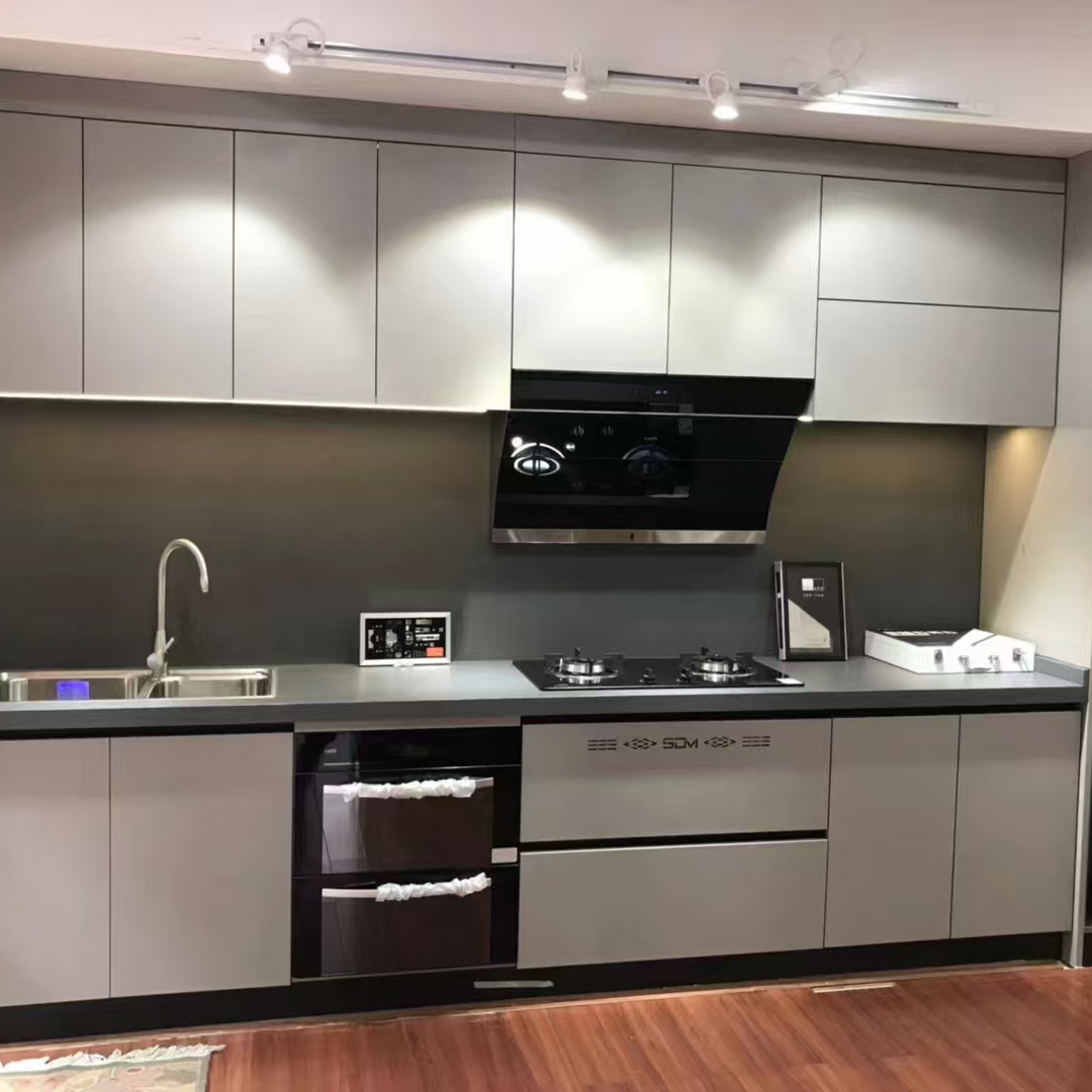 高端整体不锈钢橱柜定制自建房家装工程厨柜跨境外贸橱柜