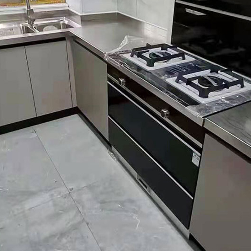 佛山厂家整体橱柜加工 304不锈钢开放式厨房橱柜灶台柜燃气柜一体