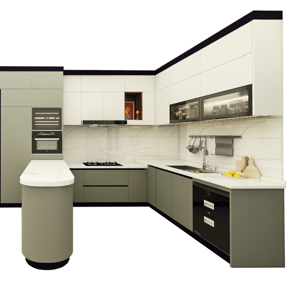 厂家供应开放式厨房灶台柜橱柜 加厚304不锈钢简易一体式整体橱柜