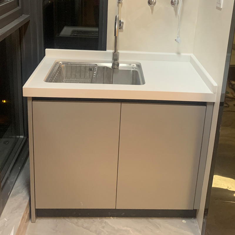 佛山厂家整体橱柜简易防潮家用304不锈钢一体式厨柜整体厨房整体