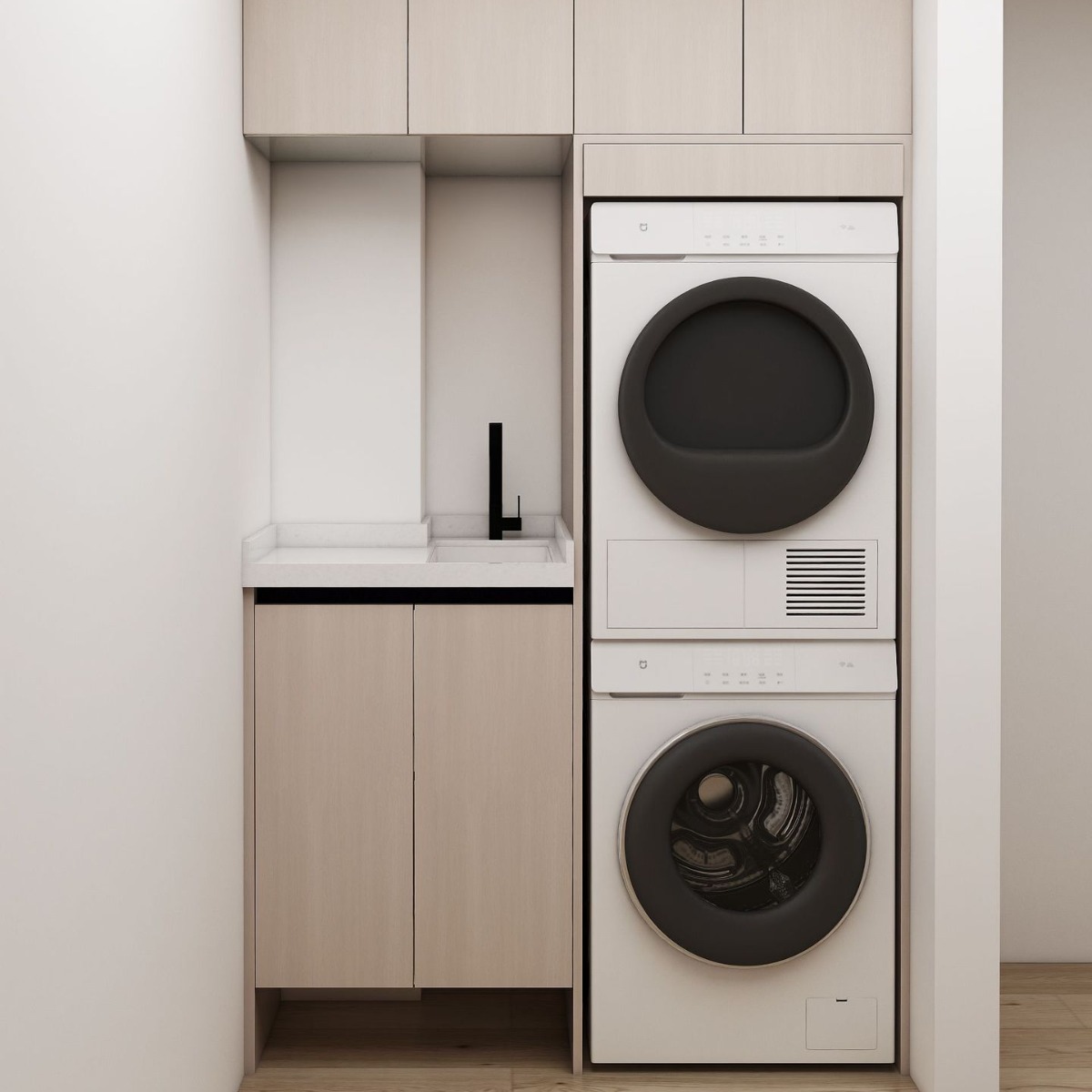 厂家供应一体不锈钢橱柜灶台柜水槽现代简约加工洗衣柜新款阳台柜