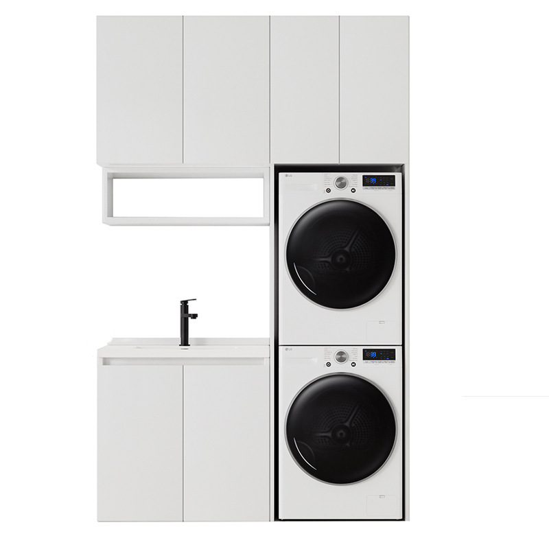 厂家供应一体不锈钢橱柜灶台柜水槽现代简约加工洗衣柜新款阳台柜