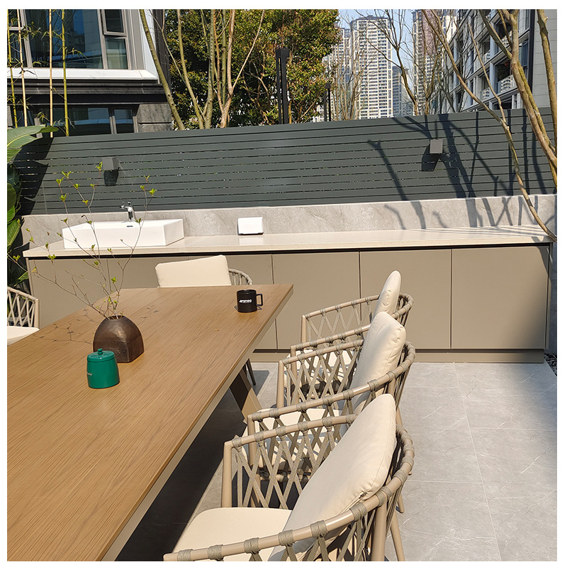 佛山厂家一体式橱柜 定制家用经济型不锈钢整体碗柜收纳柜水槽池