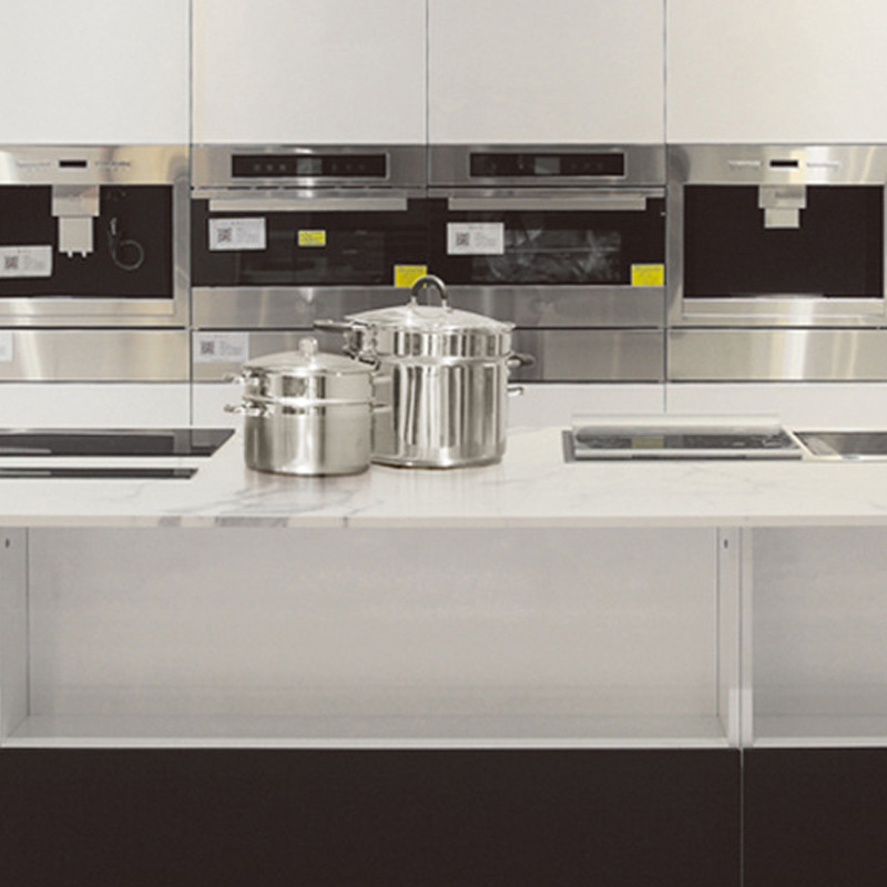 斯德姆304不锈钢橱柜现代简约整体式厨房橱柜不锈钢厨房工作橱柜