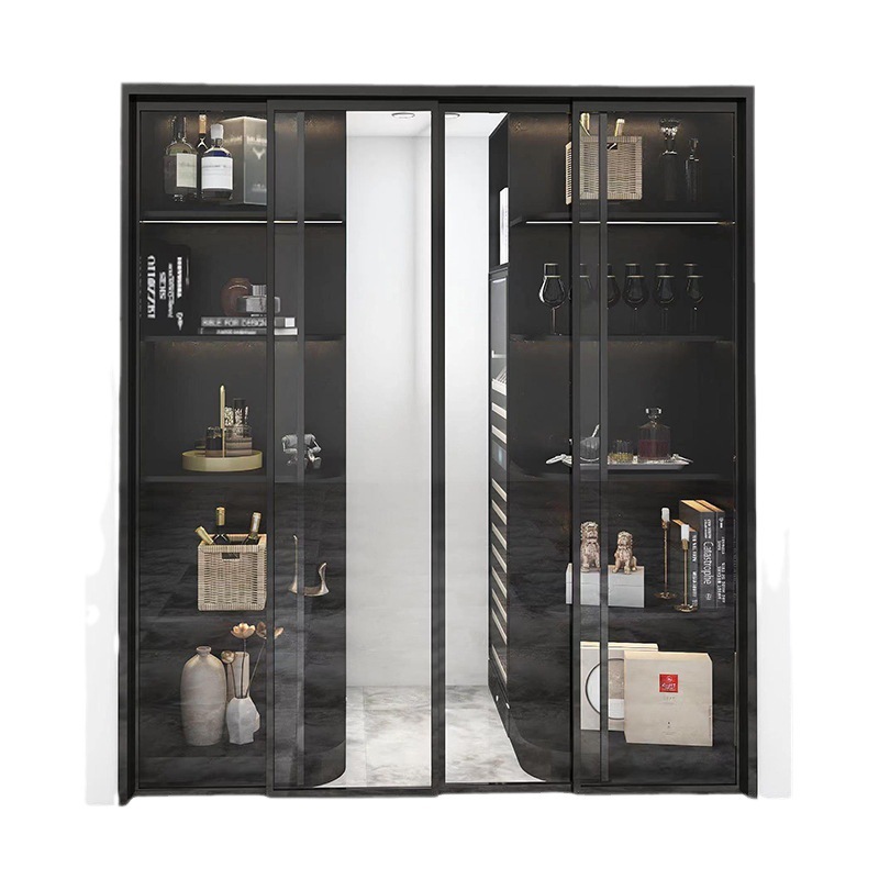 工厂专业定做不锈钢玻璃酒柜恒温不锈钢高档酒柜酒柜展示柜储物柜