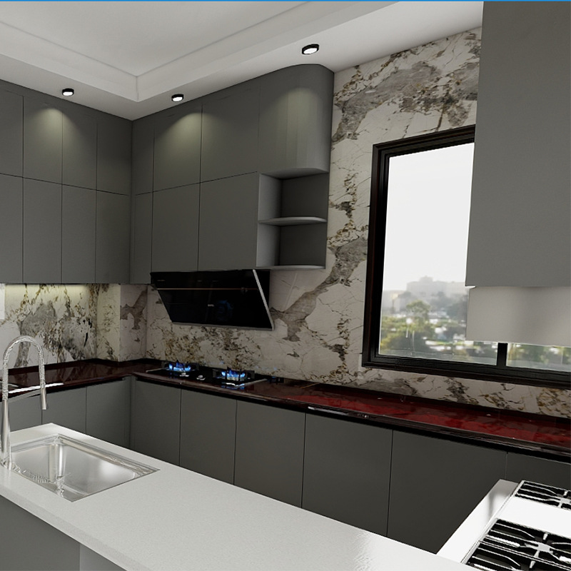 定制厨房橱柜简易防潮家用304不锈钢灶台柜一体式经济型整体橱柜