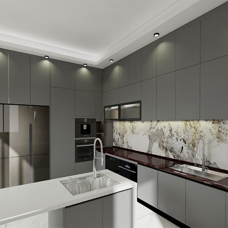 定制厨房橱柜简易防潮家用304不锈钢灶台柜一体式经济型整体橱柜